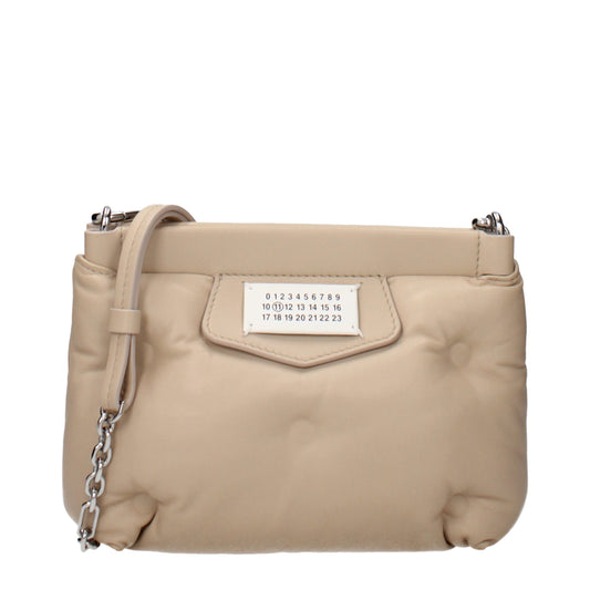 Maison Margiela Beige Leather Crossbody Bag - YSONA