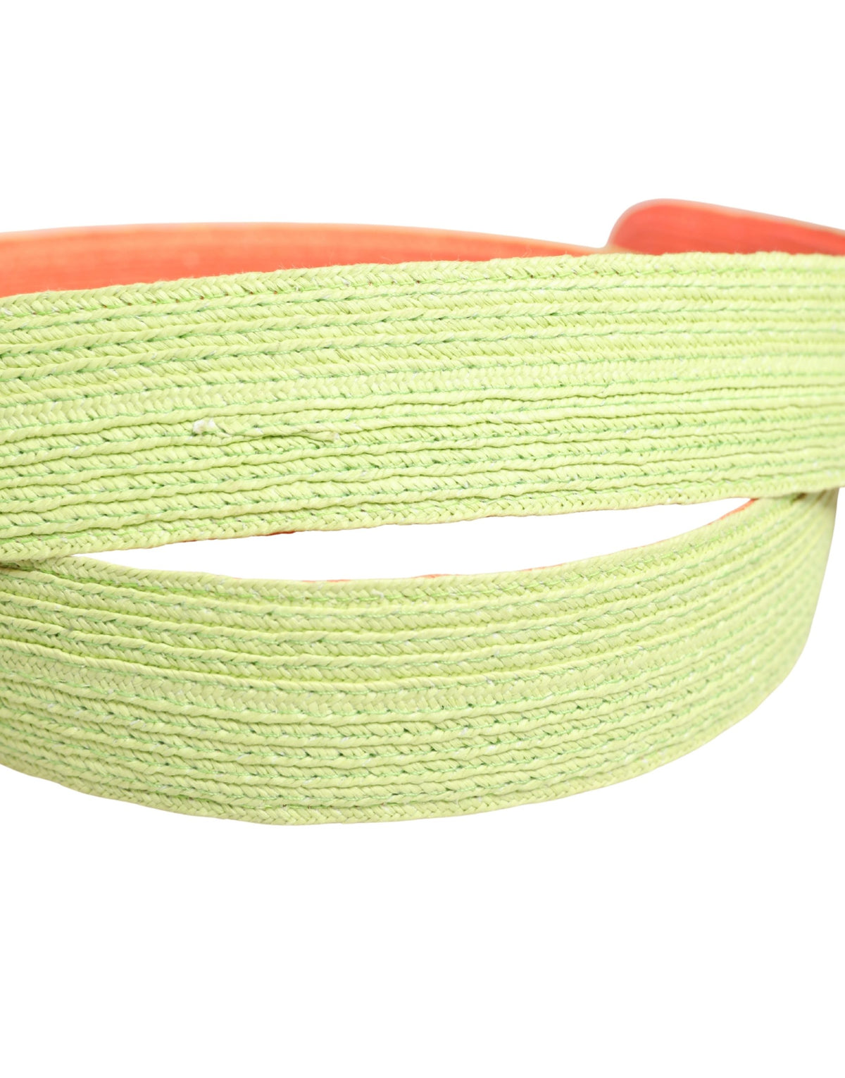 Malo Green Orange Braided Metal Buckle Waist Cintura Belt - view 5