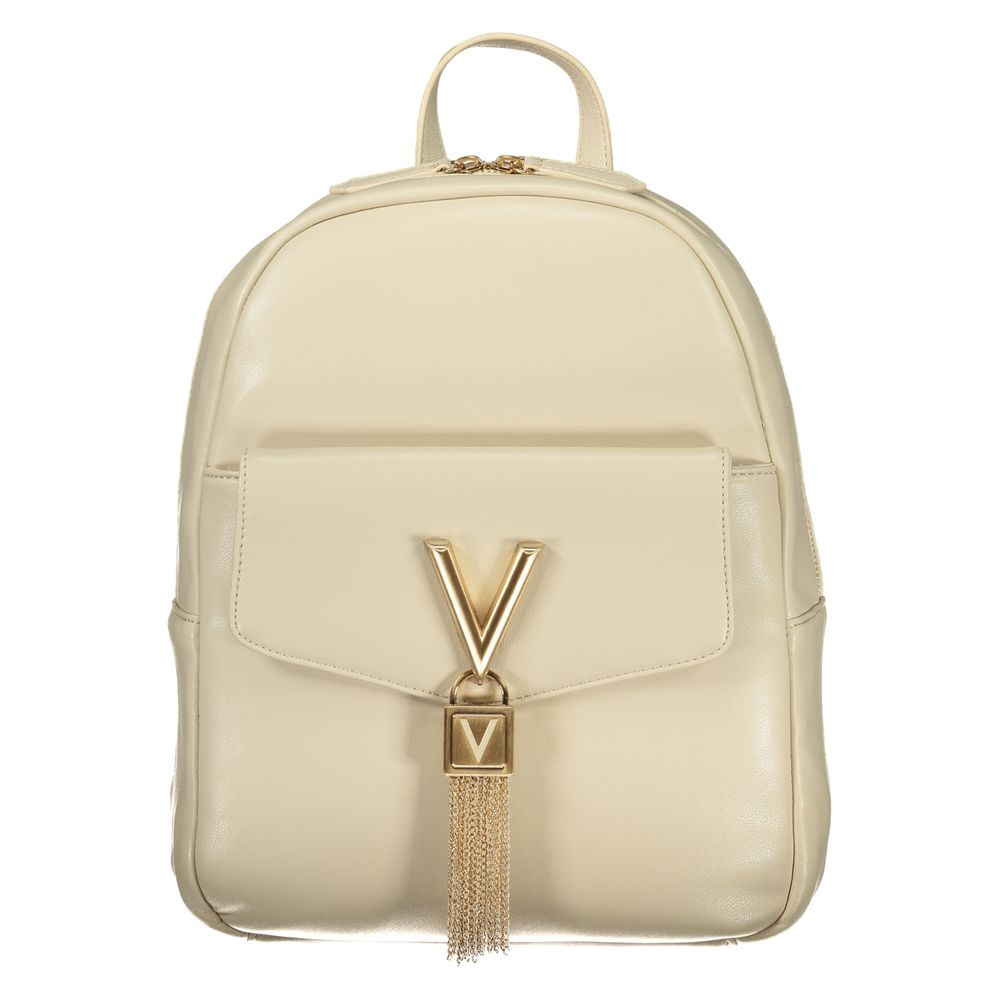Mario Valentino Beige Polyurethane Women's Backpack - YSONA