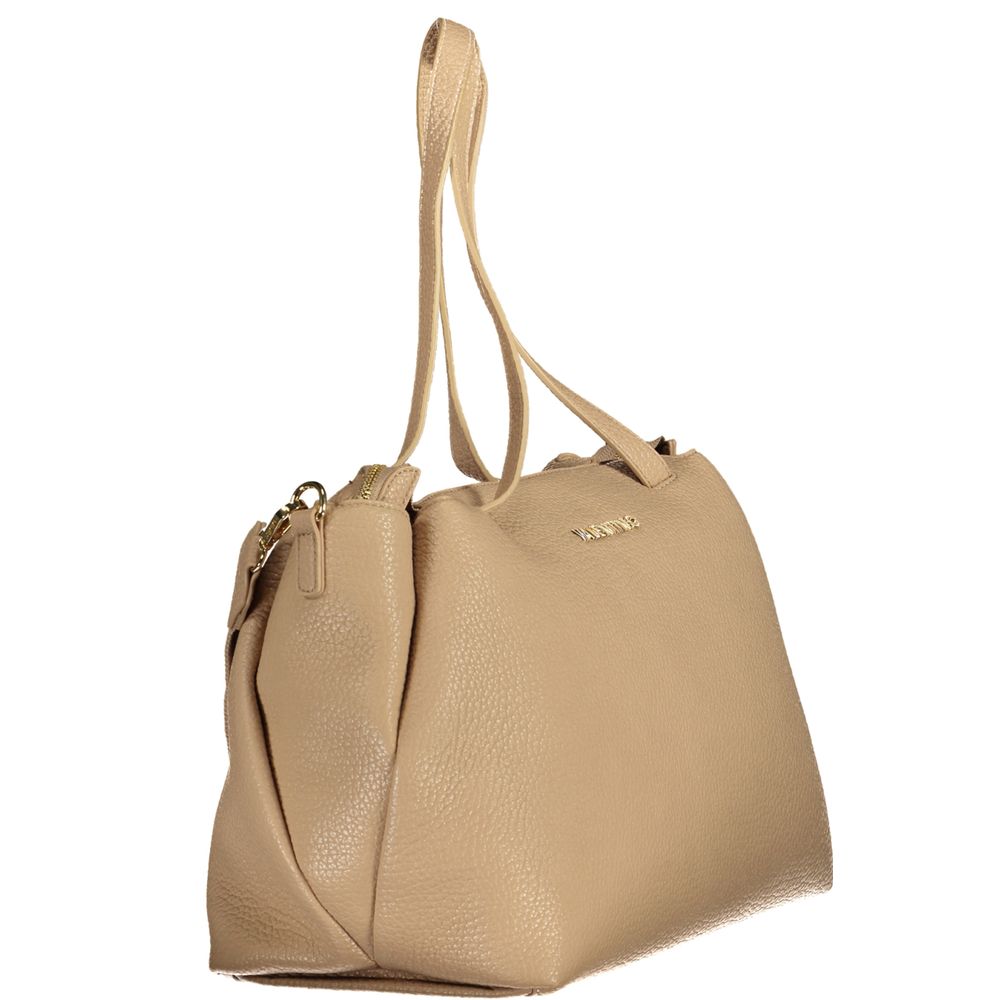Mario Valentino Beige Polyurethane Women's Bag with Adjustable Shoulder Strap - view 3