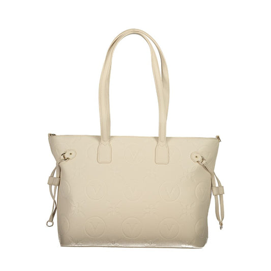 Mario Valentino Beige Polyurethane Women's Bag with Adjustable Straps - YSONA