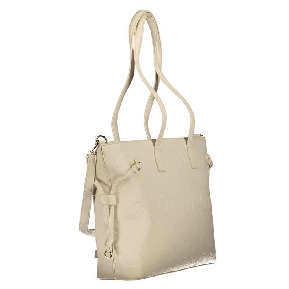 Mario Valentino Beige Polyurethane Women's Bag with Adjustable Straps - view 3