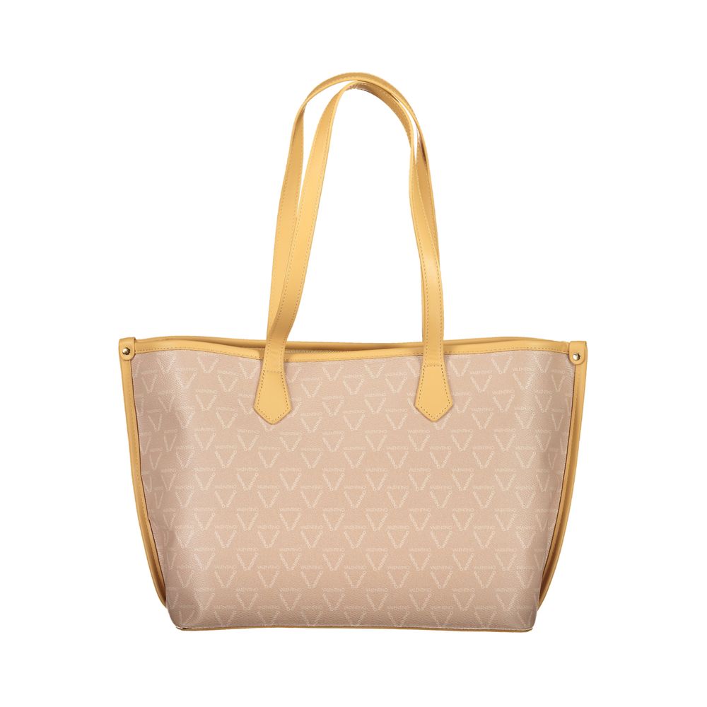 Mario Valentino Beige Polyurethane Women's Bag with Central Pocket and Zip Closure - view 2