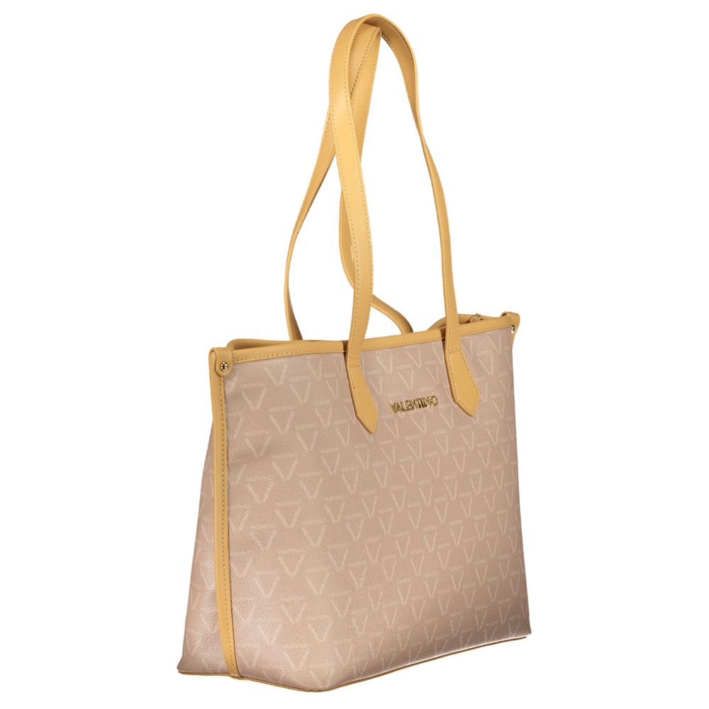 Mario Valentino Beige Polyurethane Women's Bag with Central Pocket and Zip Closure - view 3