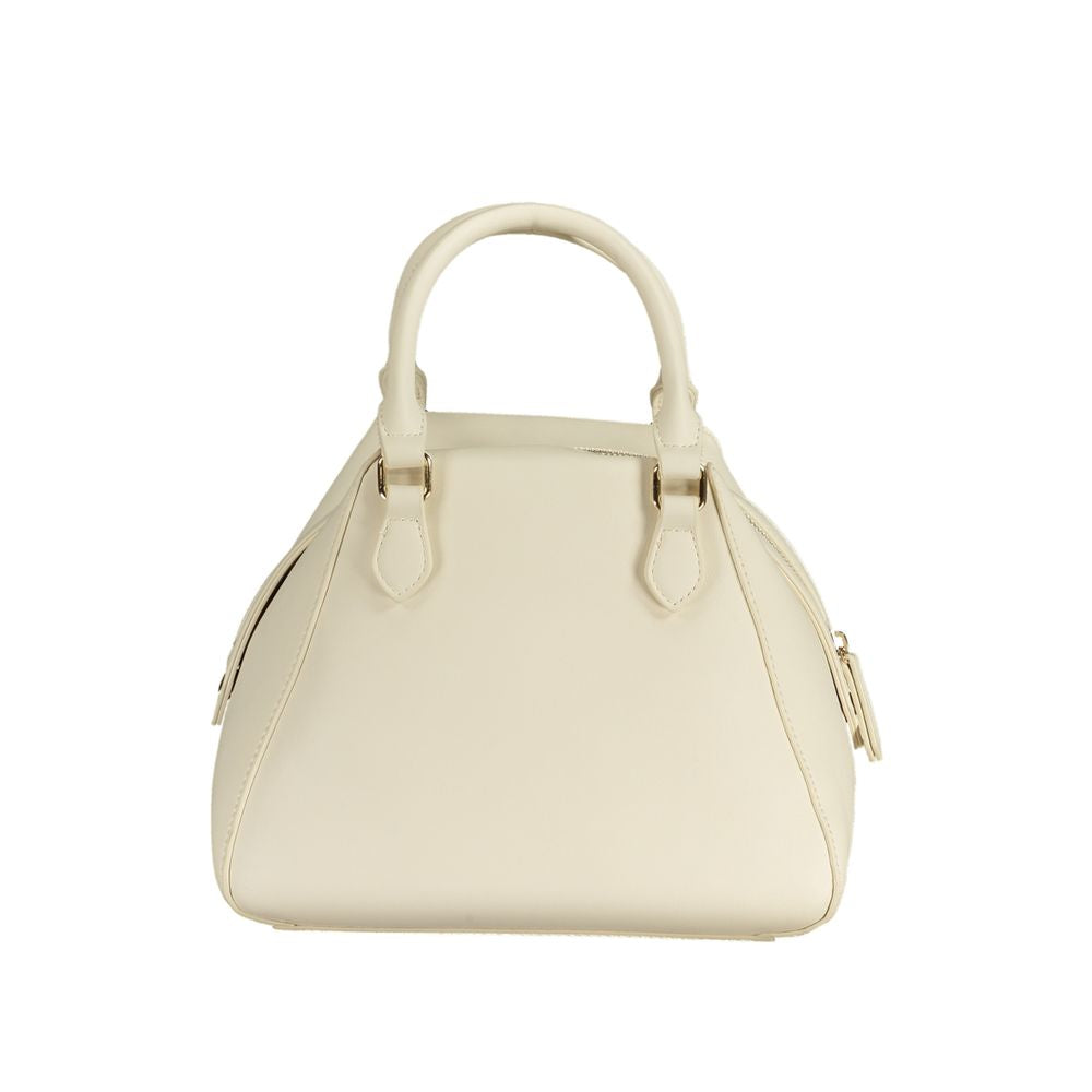 Mario Valentino Bianco Polyurethane Women's Bag with Handles and Shoulder Strap - view 2