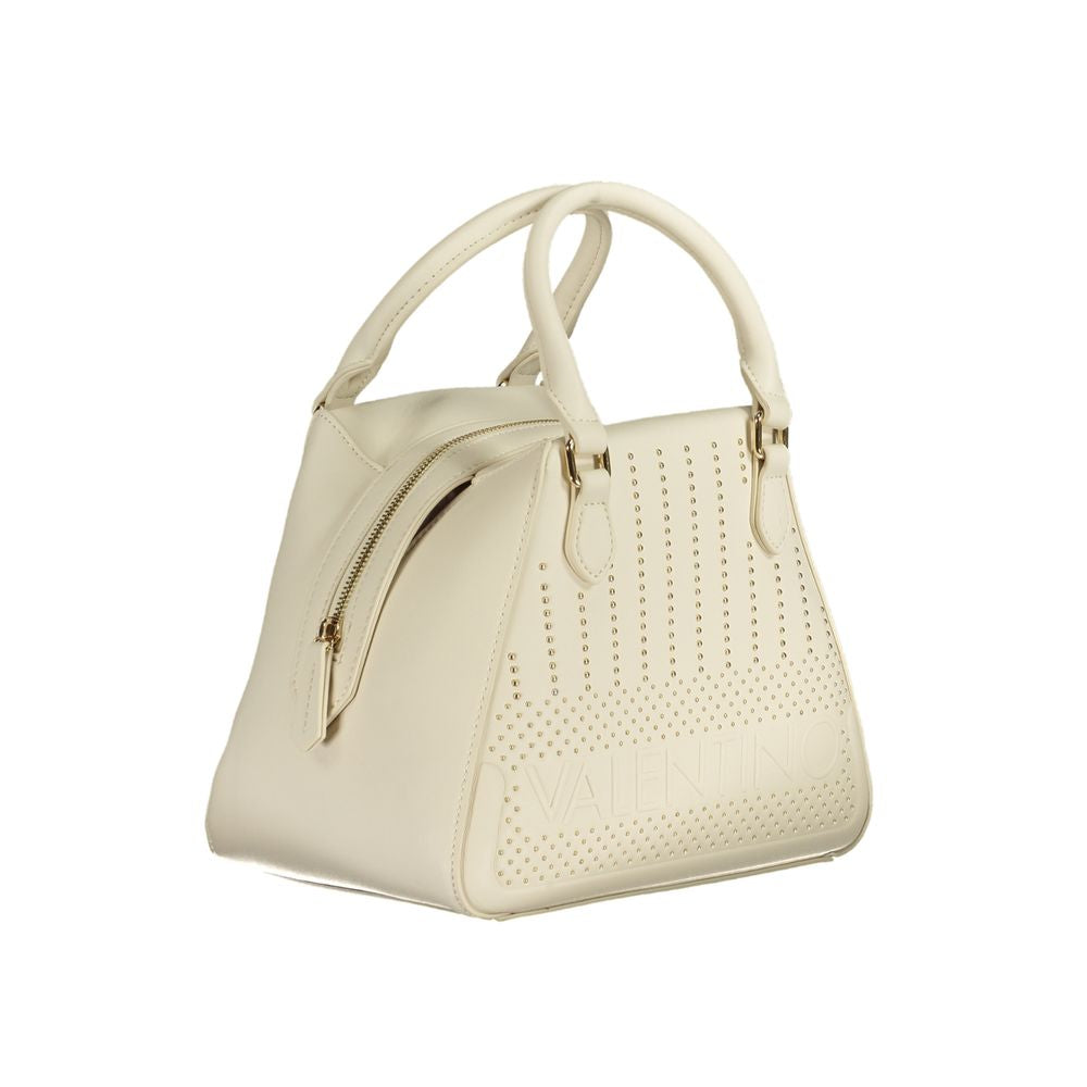 Mario Valentino Bianco Polyurethane Women's Bag with Handles and Shoulder Strap - view 3