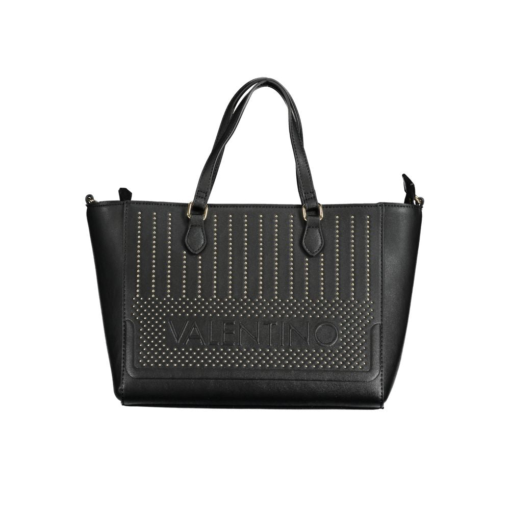 Mario Valentino Black Polyurethane Women Handbag - YSONA