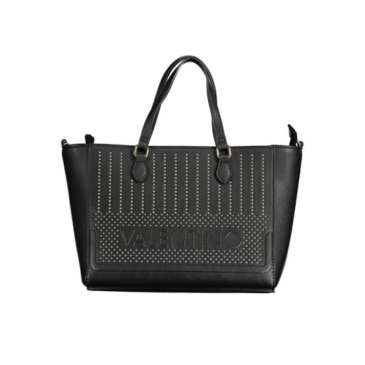Mario Valentino Black Polyurethane Women Handbag - YSONA