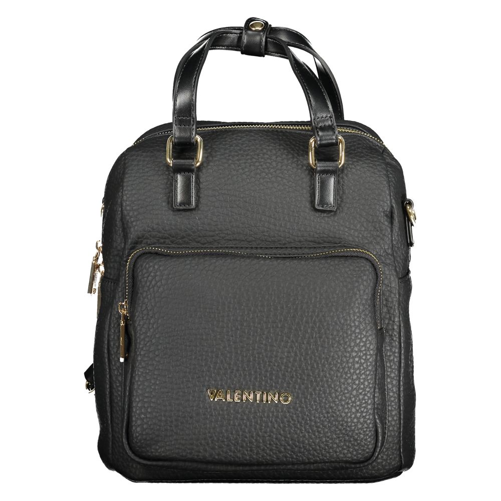 Mario Valentino Black Polyurethane Women's Backpack - YSONA