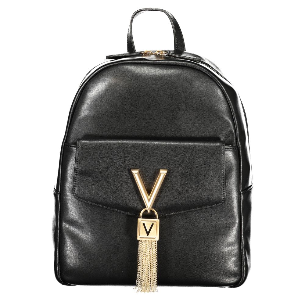 Mario Valentino Black Polyurethane Women's Backpack - YSONA
