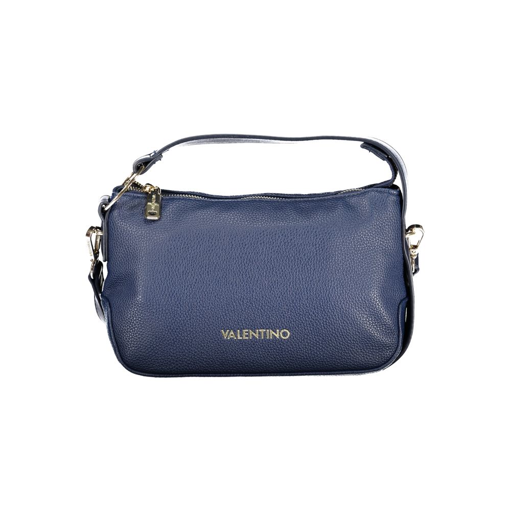 Mario Valentino Blue Polyurethane Women's Bag with Adjustable Strap and Pocket - YSONA