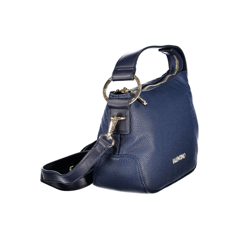 Mario Valentino Blue Polyurethane Women's Bag with Adjustable Strap and Pocket - view 3