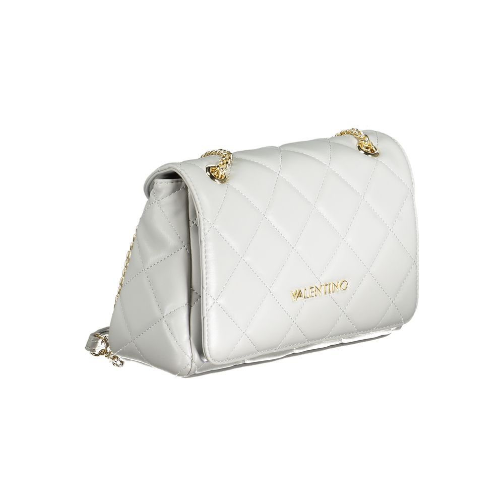 Mario Valentino Gray Polyurethane Women's Bag With Chain Shoulder Handle - view 3