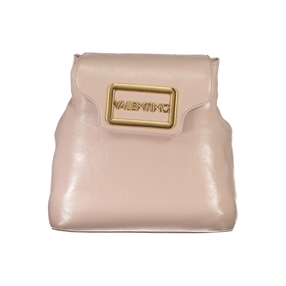 Mario Valentino Rosa Polyurethane Women's Backpack with Adjustable Straps - YSONA