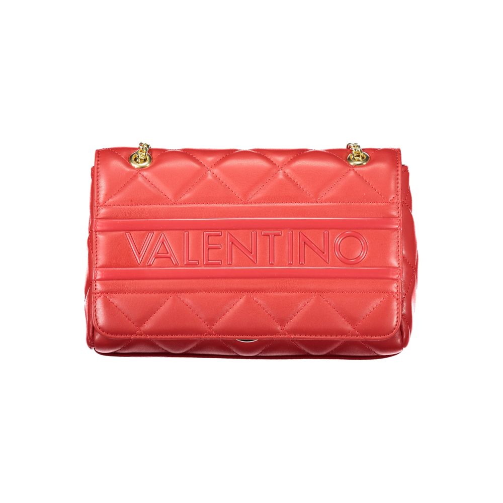 Mario Valentino Rosso Polyurethane Women's Bag with Chain and Internal Pockets - YSONA