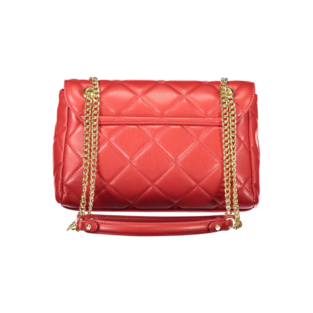 Mario Valentino Rosso Polyurethane Women's Bag with Chain and Internal Pockets - view 2
