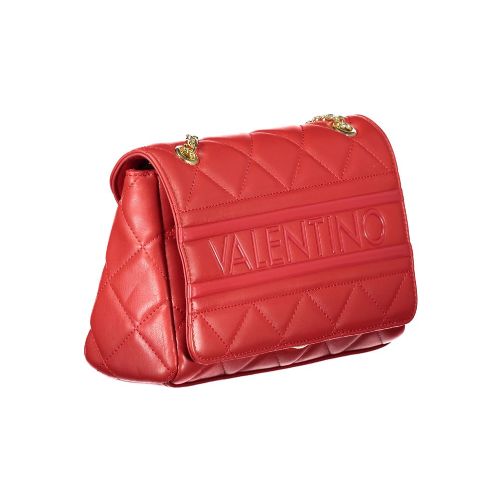 Mario Valentino Rosso Polyurethane Women's Bag with Chain and Internal Pockets - view 3