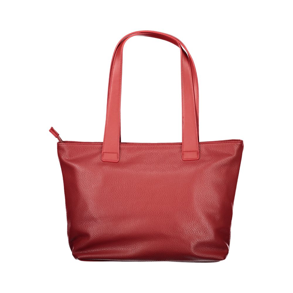 Mario Valentino Rosso Polyurethane Women's Bag with Zip Closure - view 2