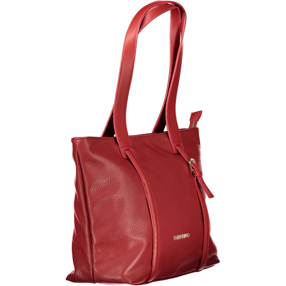 Mario Valentino Rosso Polyurethane Women's Bag with Zip Closure - view 3