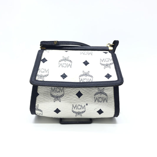 MCM Mini Crossbody Bag White Visetos - YSONA