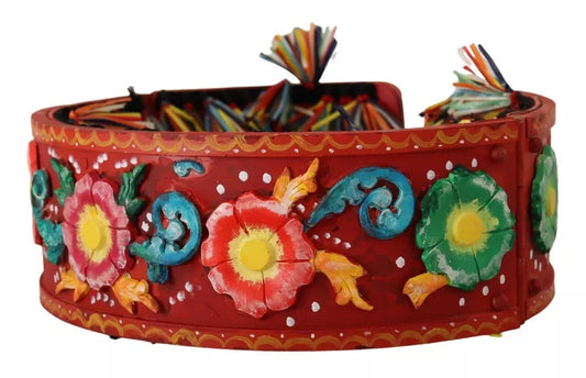 Dolce & Gabbana Multicolor Floral Wide Waist Carretto Belt - YSONA