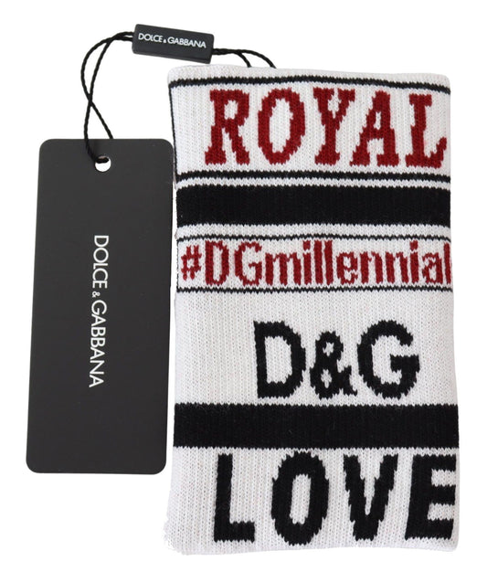 Dolce & Gabbana Multicolor Wool Knit D&G Love Wristband Wrap - YSONA