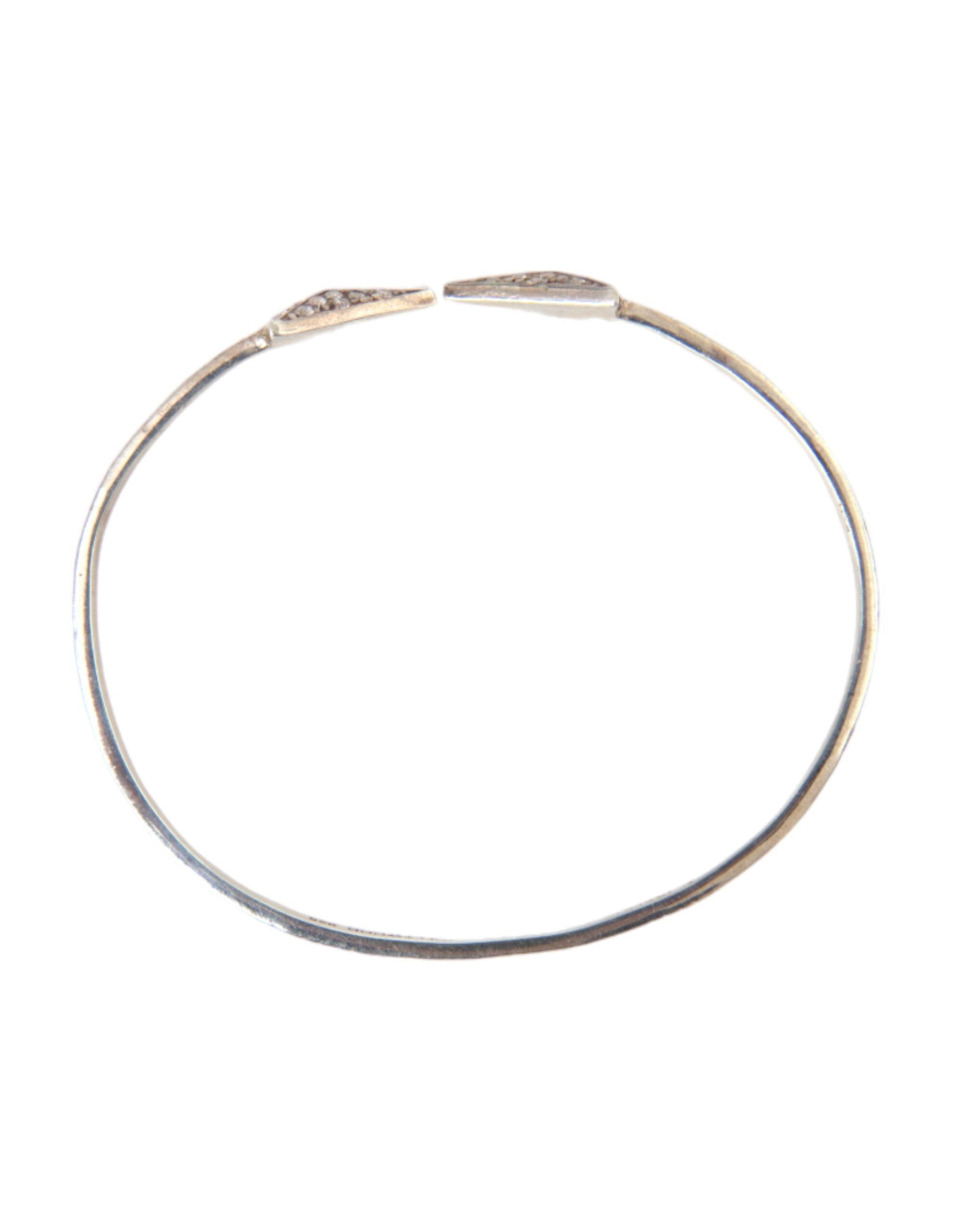 Nialaya Arrow Crystal 925 Silver Bangle Bracelet Women - view 4