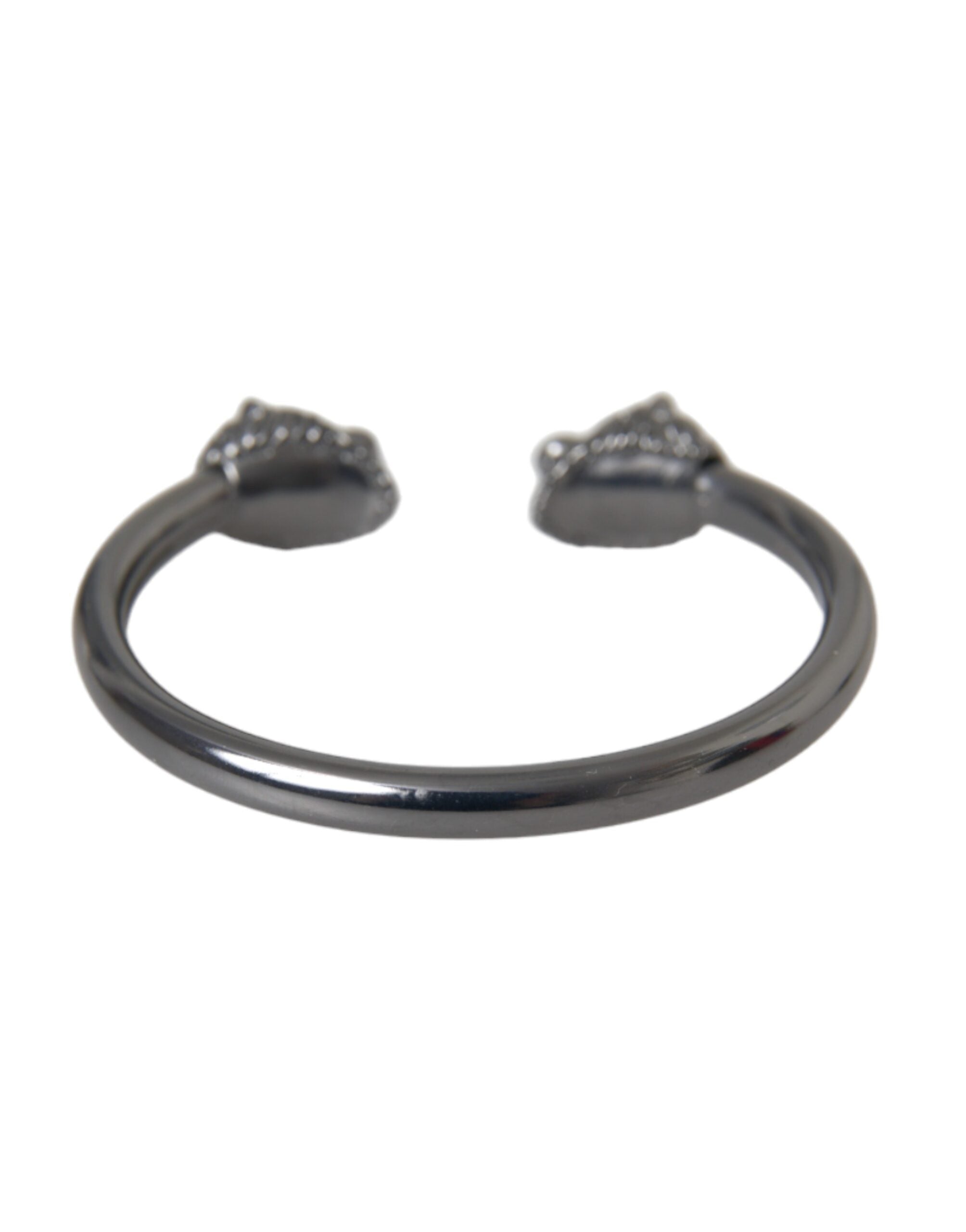 Nialaya Black Rhodium Lion Bangle Bracelet Women - view 2