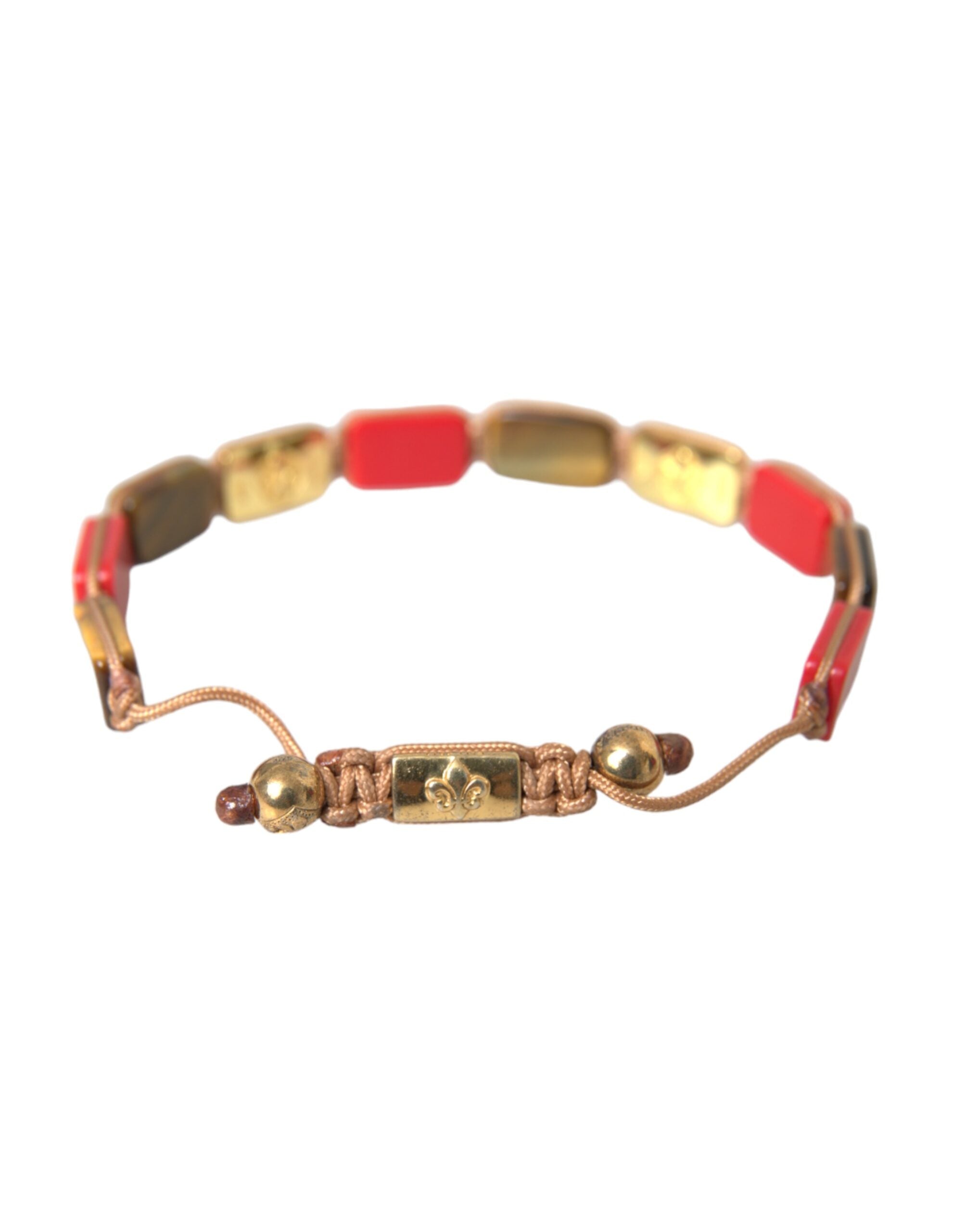 Nialaya CZ Tiger Eye Red Coral 925 Silver Men Bracelet - view 5