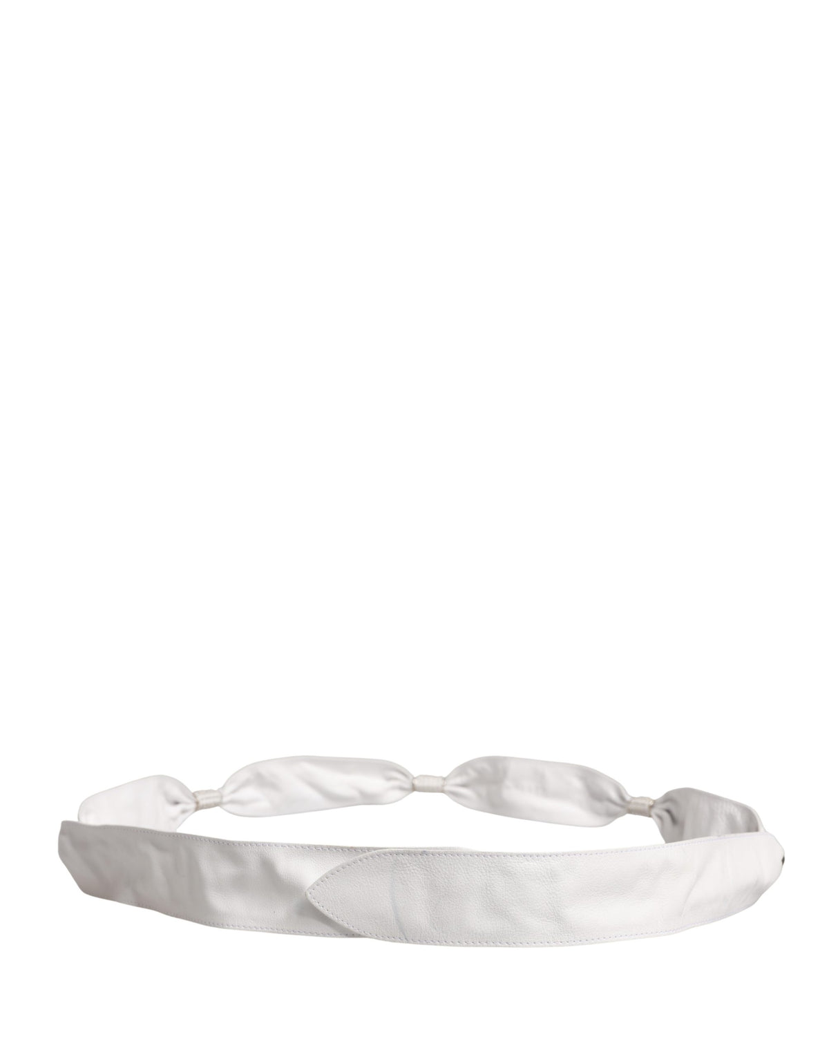 Orciani Women White Leather Embellished Wide Waist Cintura Belt - view 2