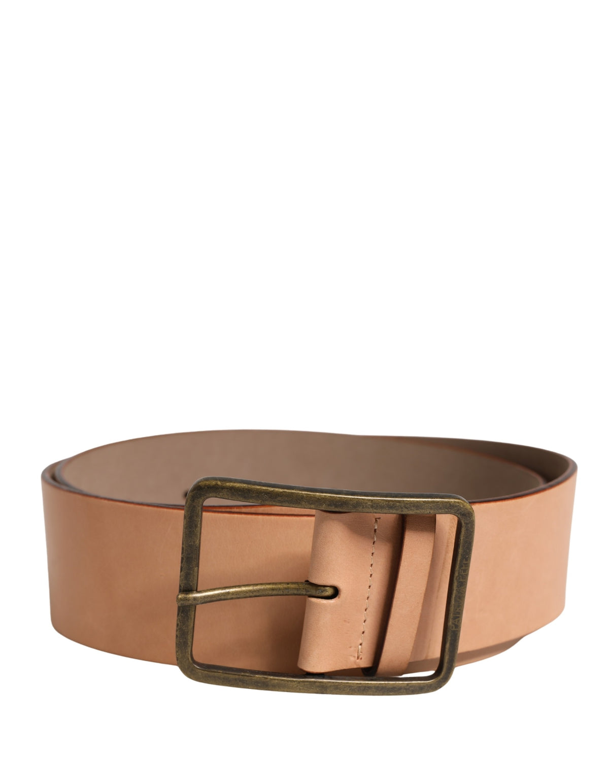 Patrizia Pepe Beige Genuine Leather Wide Waist Metal Buckle Belt - YSONA