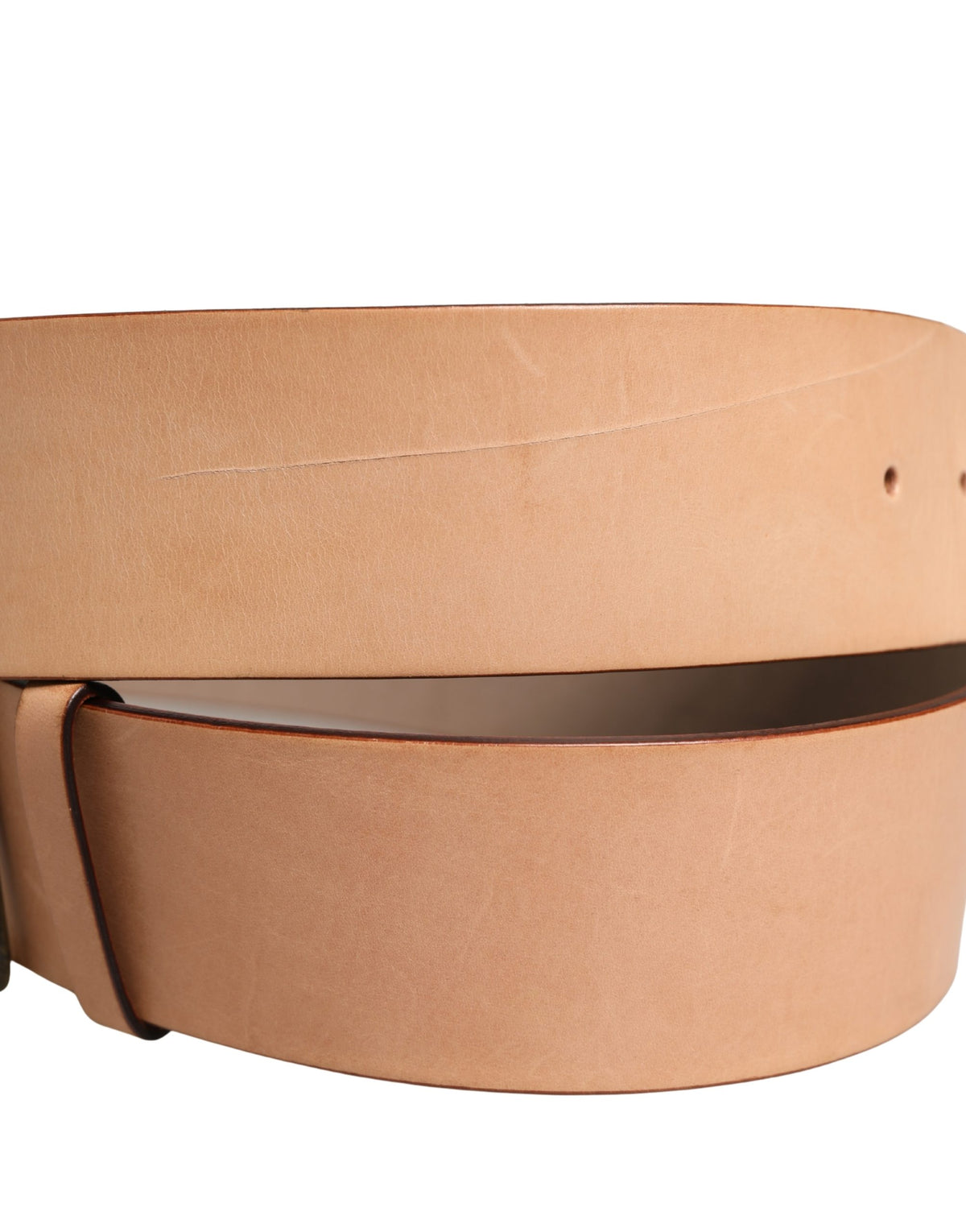 Patrizia Pepe Beige Genuine Leather Wide Waist Metal Buckle Belt - view 5