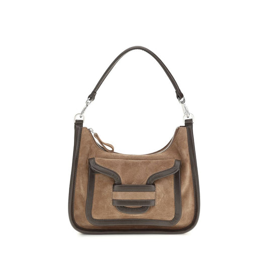 Pierre Hardy Brown Calf Leather Bos Taurus Shoulder Bag - YSONA