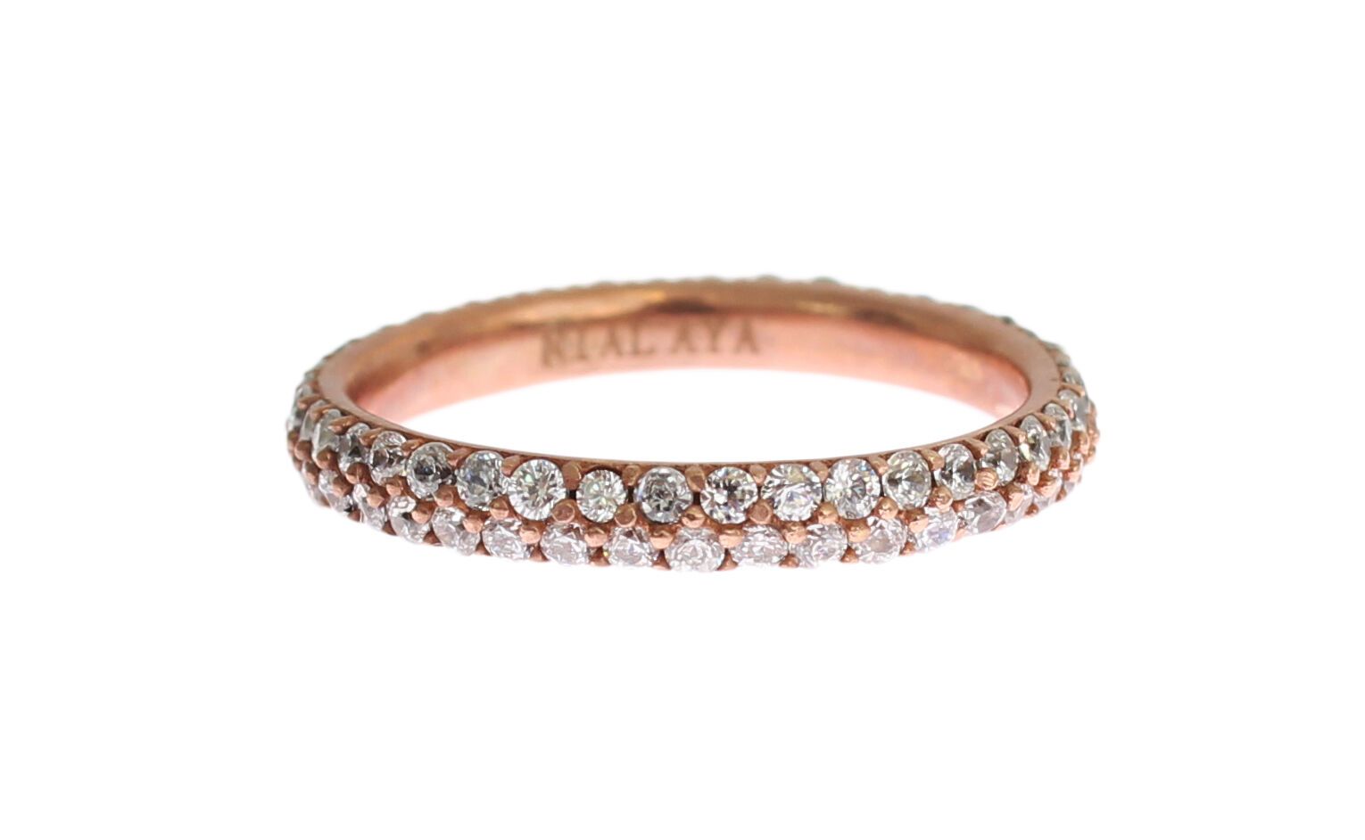 Nialaya Pink Gold 925 Silver Clear CZ Ring - YSONA