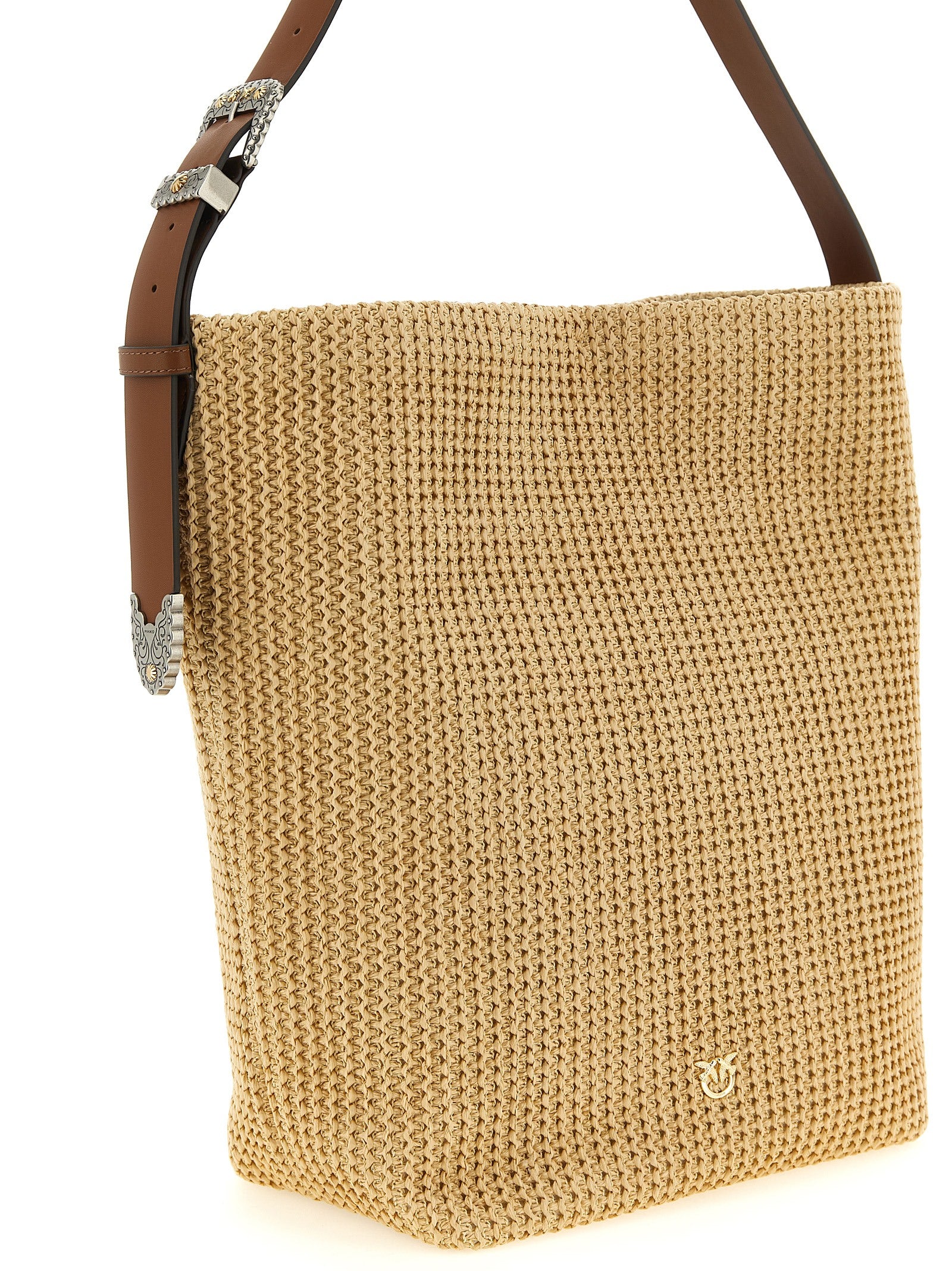 PINKO Beige Cowhide Shoulder Bag - view 3