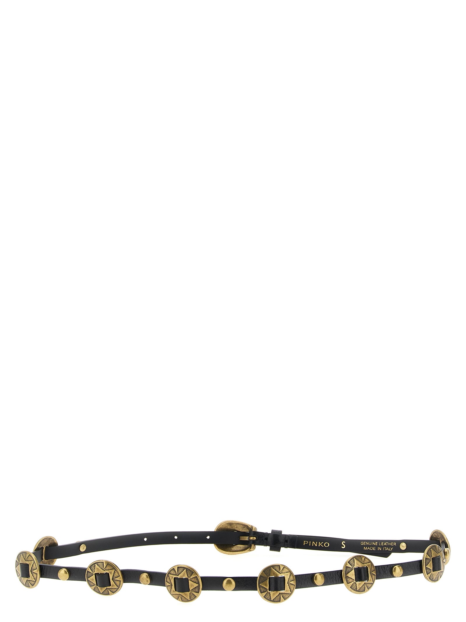 PINKO Black Calfskin Thin Belt - view 2