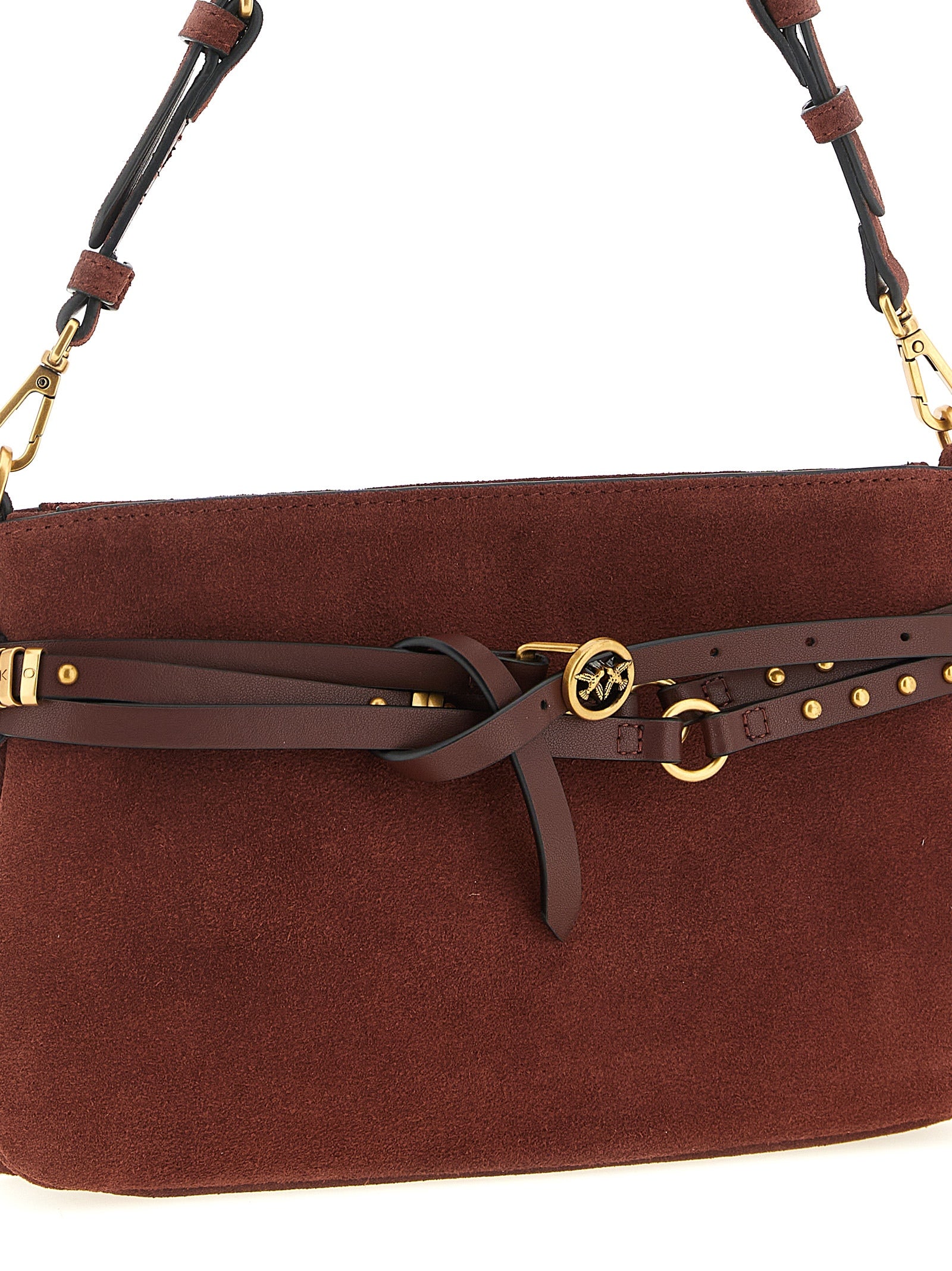 PINKO Bordeaux Lamb Leather Shoulder Bag - view 3