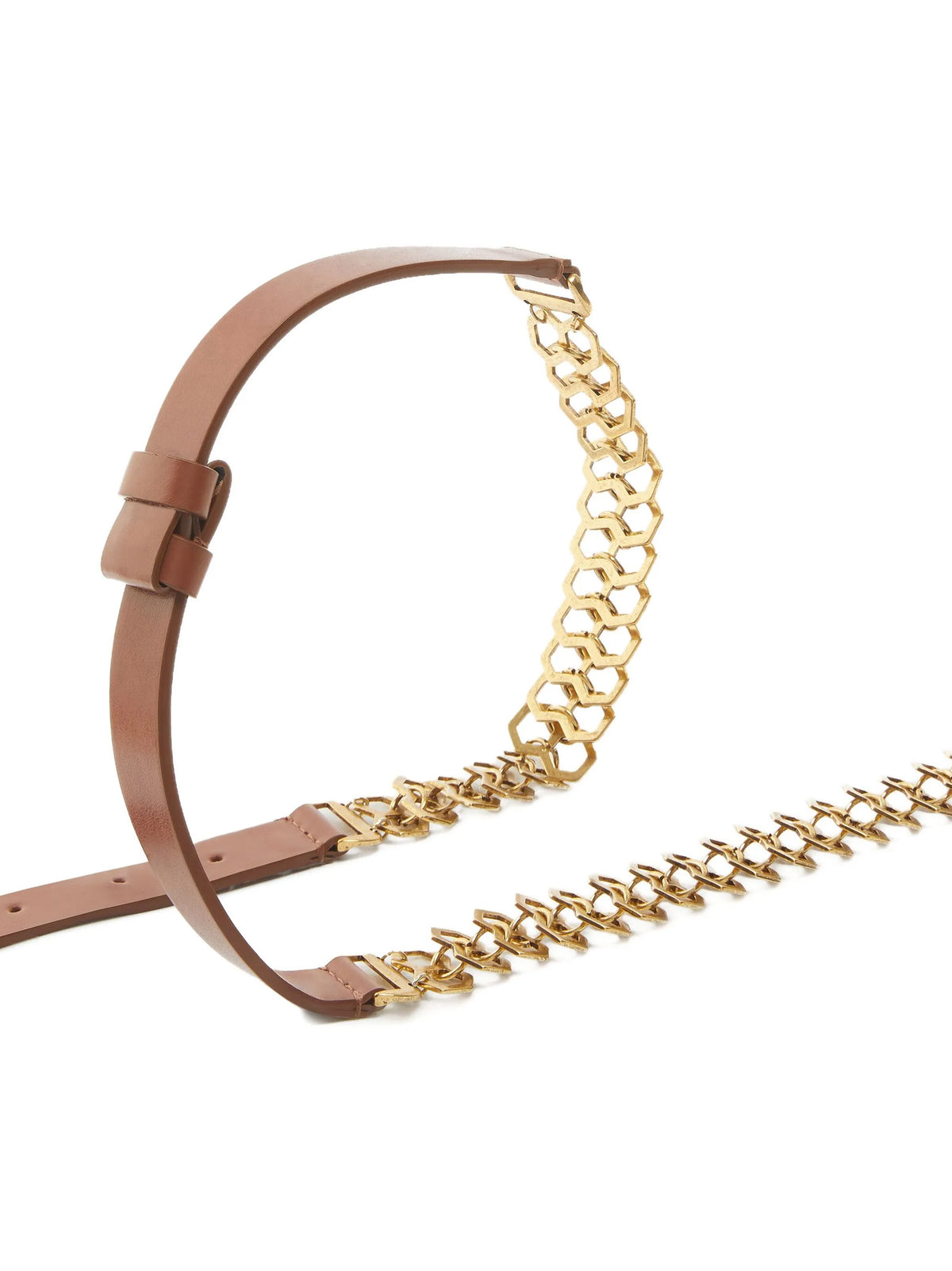 PINKO Brown Calfskin Regular Belt - view 2