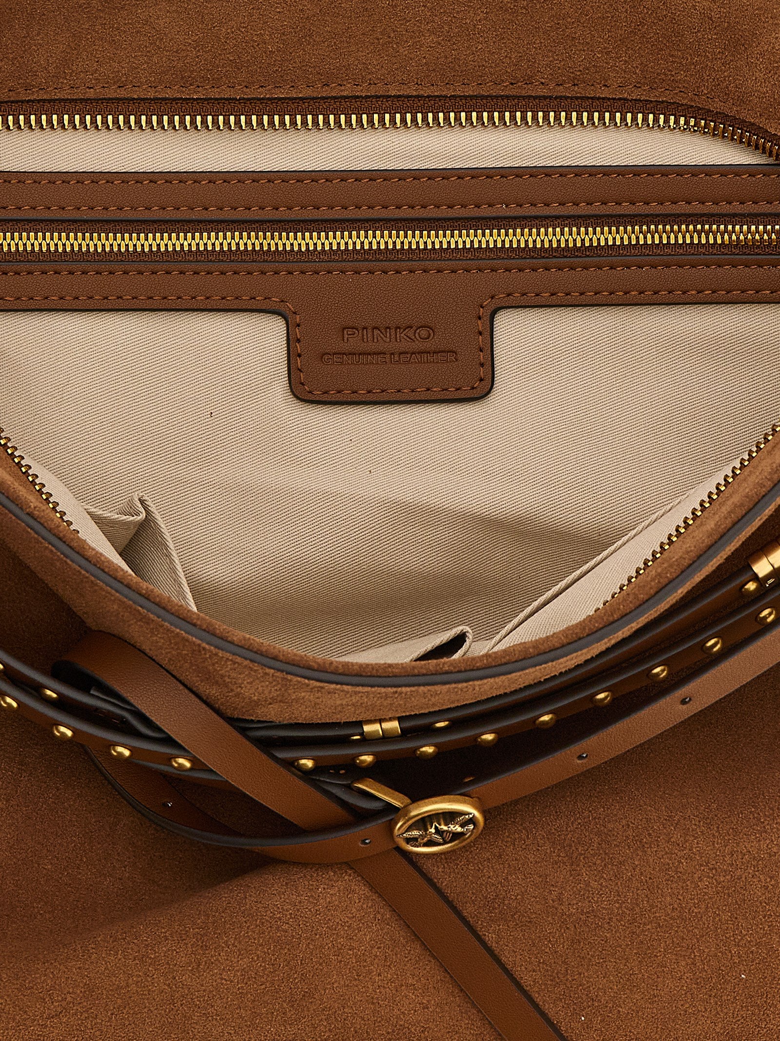 PINKO Brown Cowhide Shoulder Bag - view 4