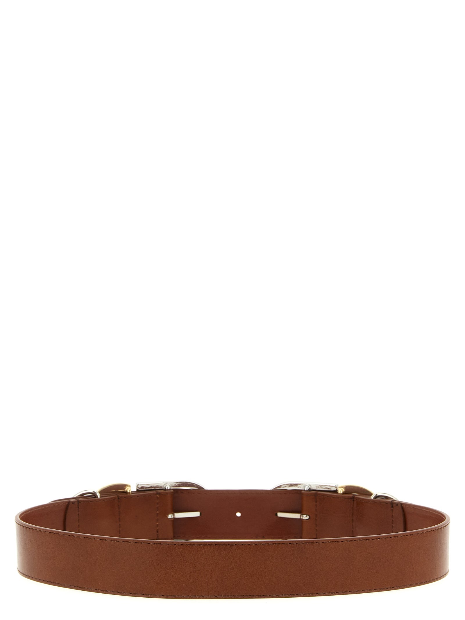 PINKO Brown Lamb Leather Regular Belt - view 2