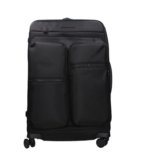 Piquadro Black Fabric Luggage And Travel - YSONA