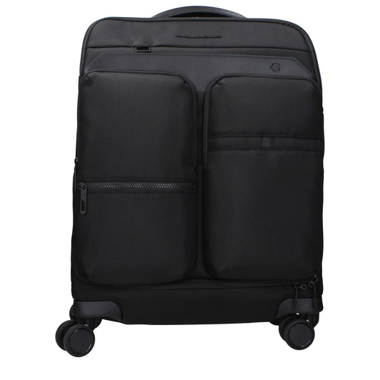 Piquadro Black Fabric Luggage And Travel - YSONA