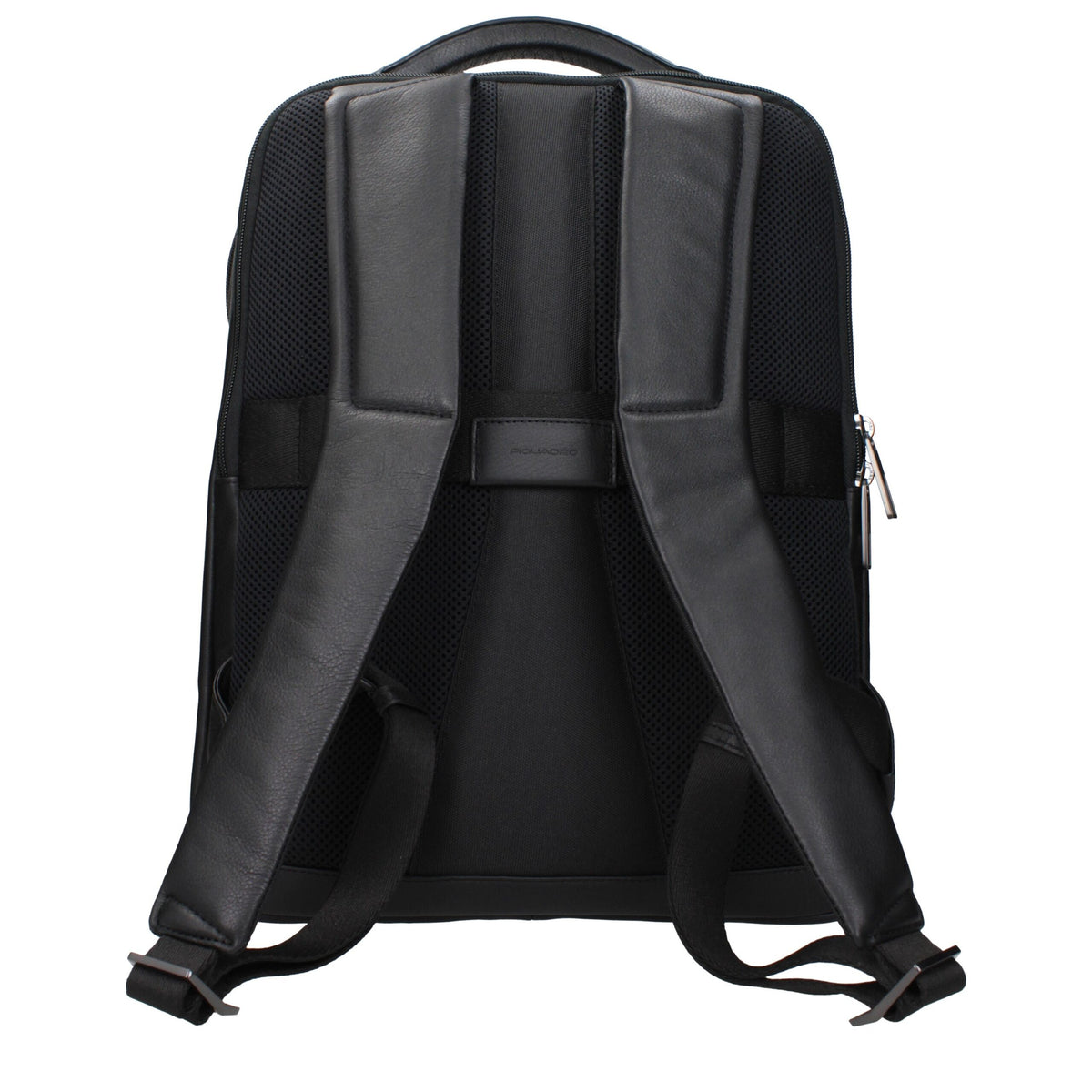 Piquadro Black Leather Backpack - view 3