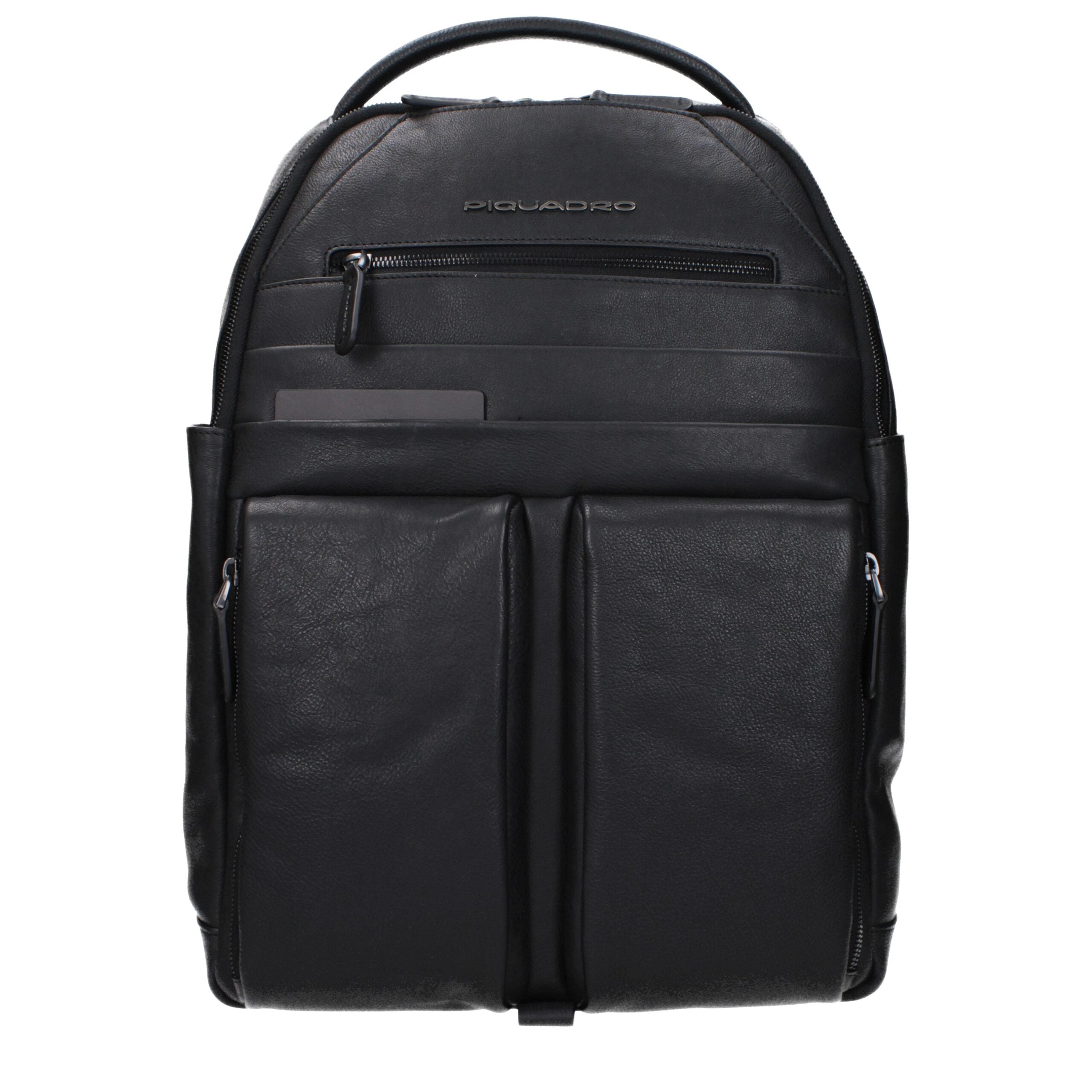 Piquadro Black Leather Backpack - YSONA