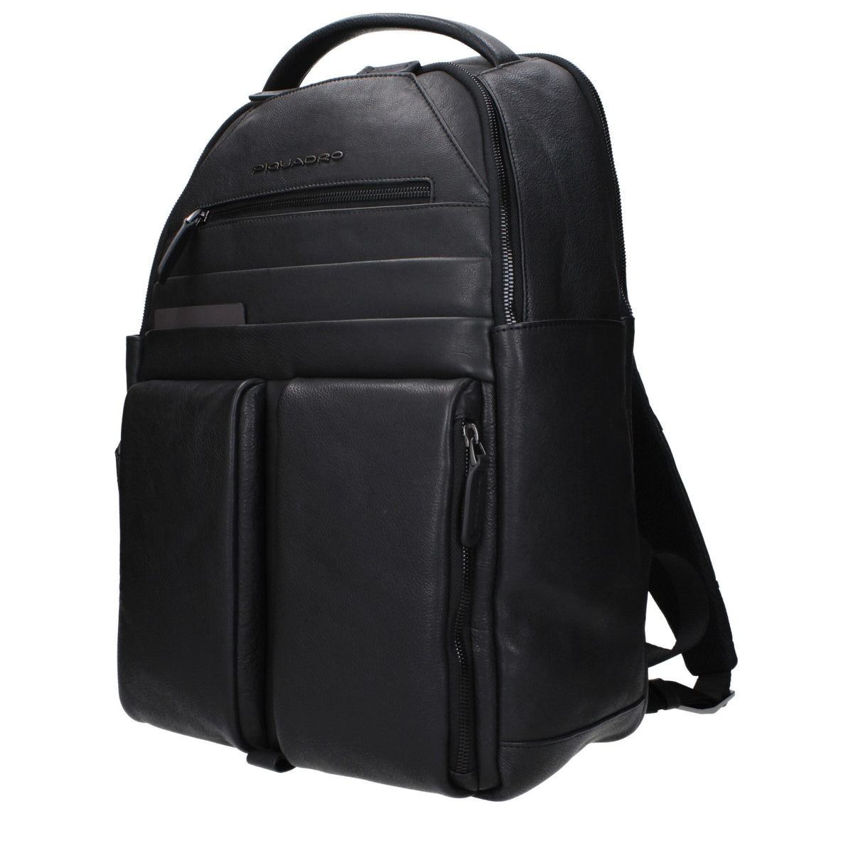 Piquadro Black Leather Backpack - view 2