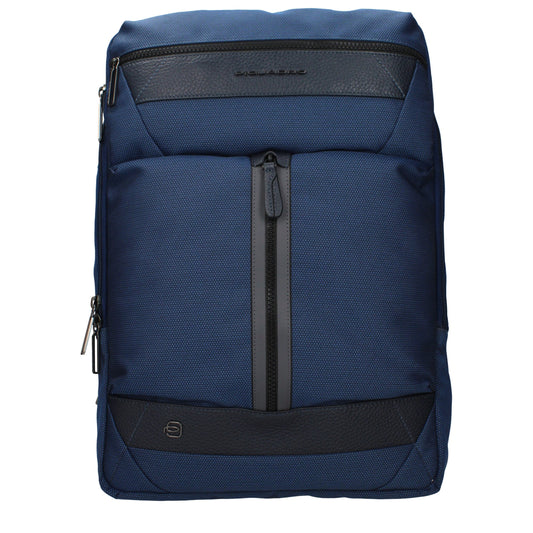 Piquadro Blue Fabric Backpack - YSONA