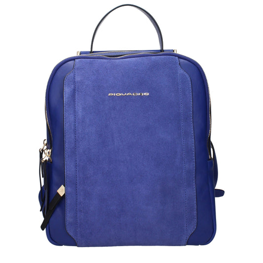 Piquadro Blue Leather Backpack - YSONA