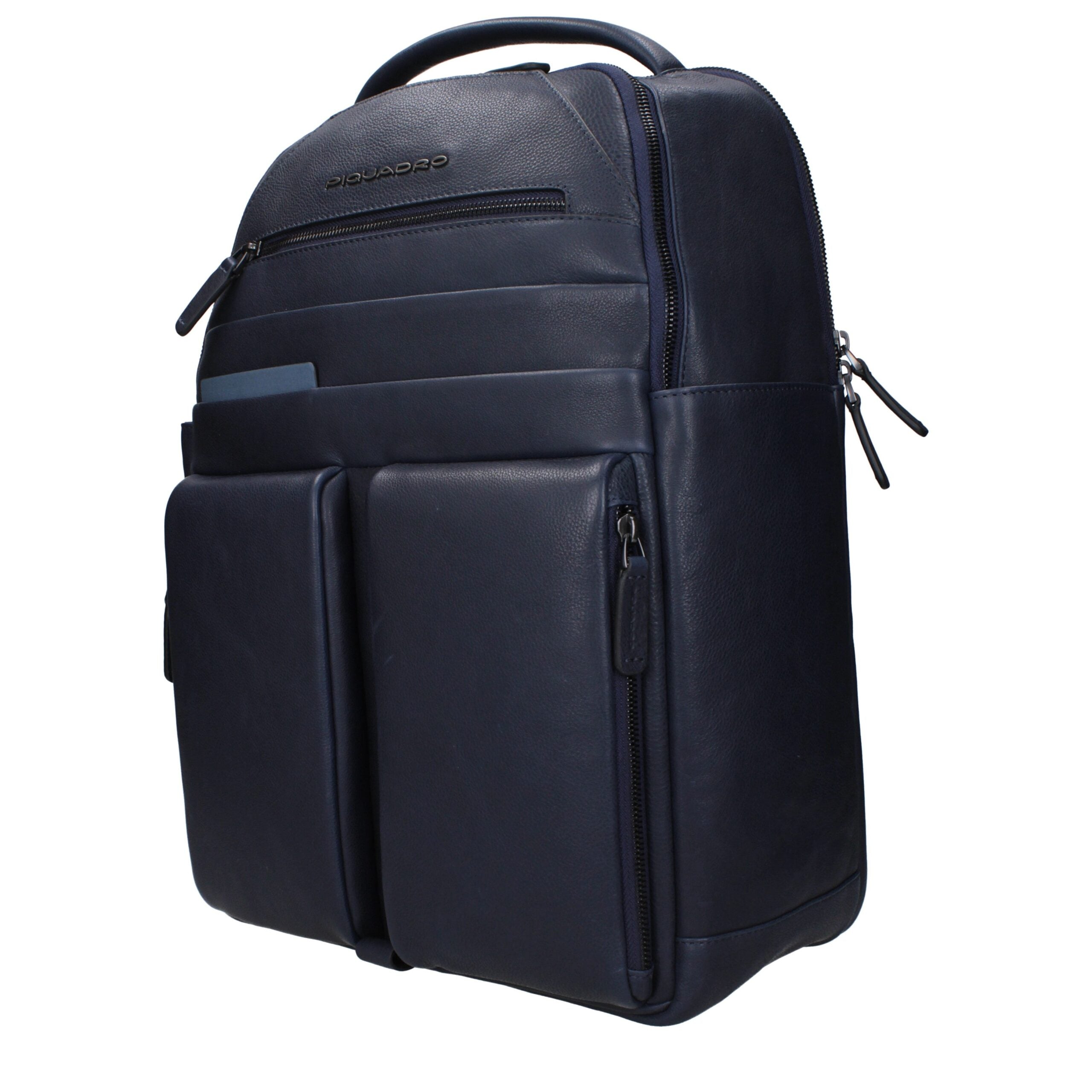 Piquadro Blue Leather Backpack - view 2