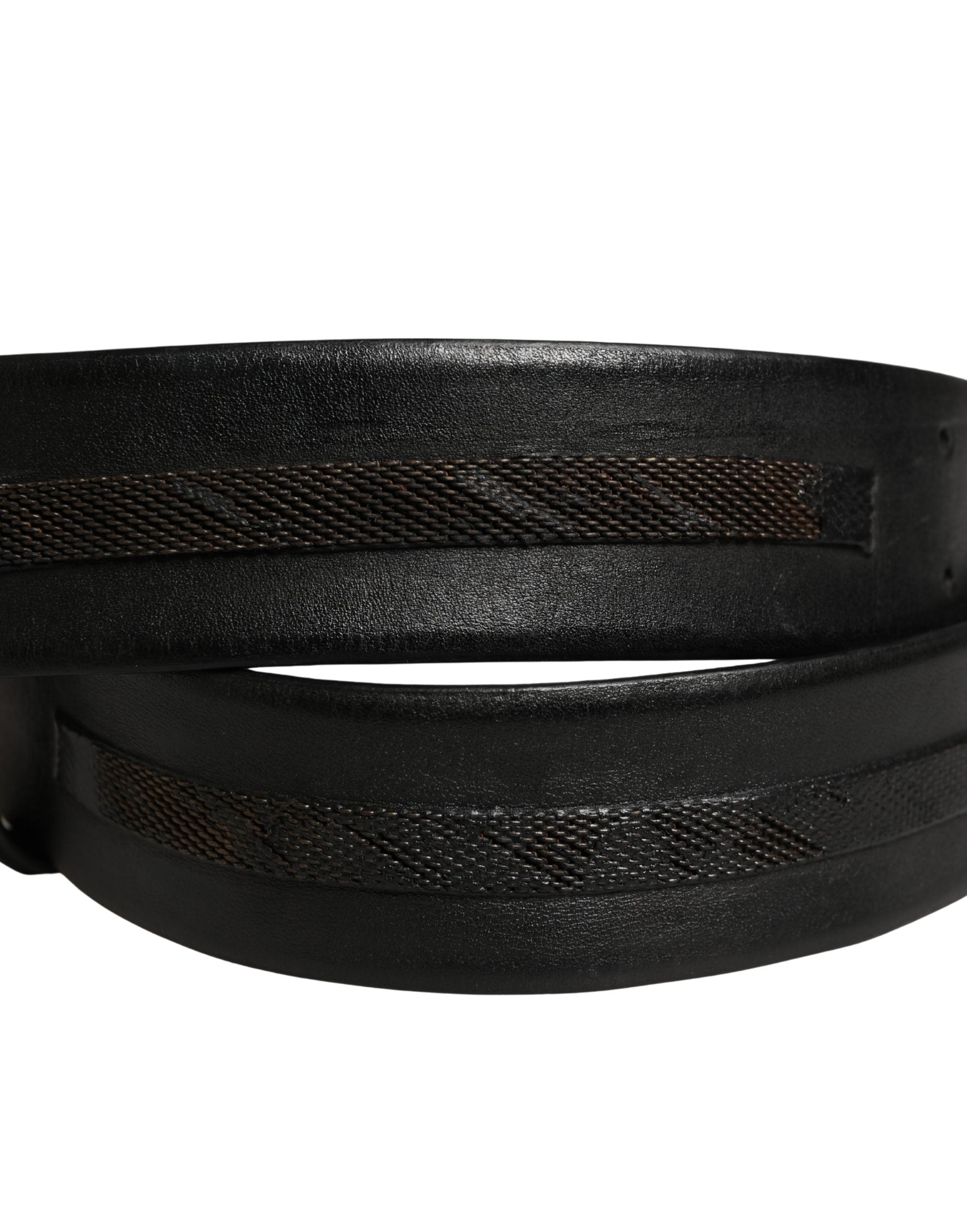 PLEIN SUD Black Leather Gold Metal Buckle Waist Women Belt - view 5