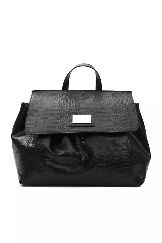 Pompei Donatella Black Leather Women Shoulder Bag - YSONA